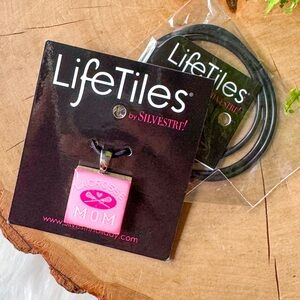 Silvestri LIFETILES Pendant CHARM Necklace Jewelry Lacrosse Mom Pink Life Tiles